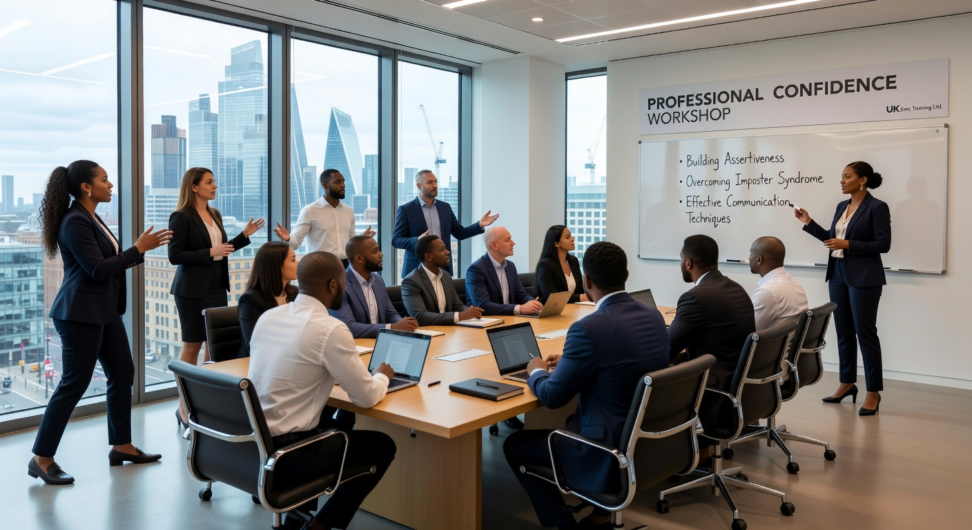 Ascent Leadership coaches facilitating a confidence workshop for professionals